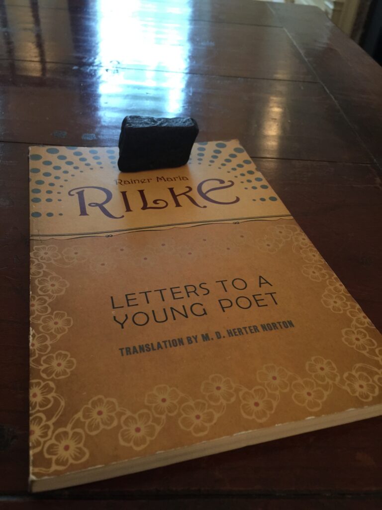 The Rock on a book on a table in a flat in London.